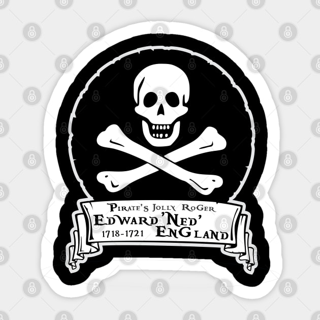 Edward Ned England Jolly Roger Sticker by MBK